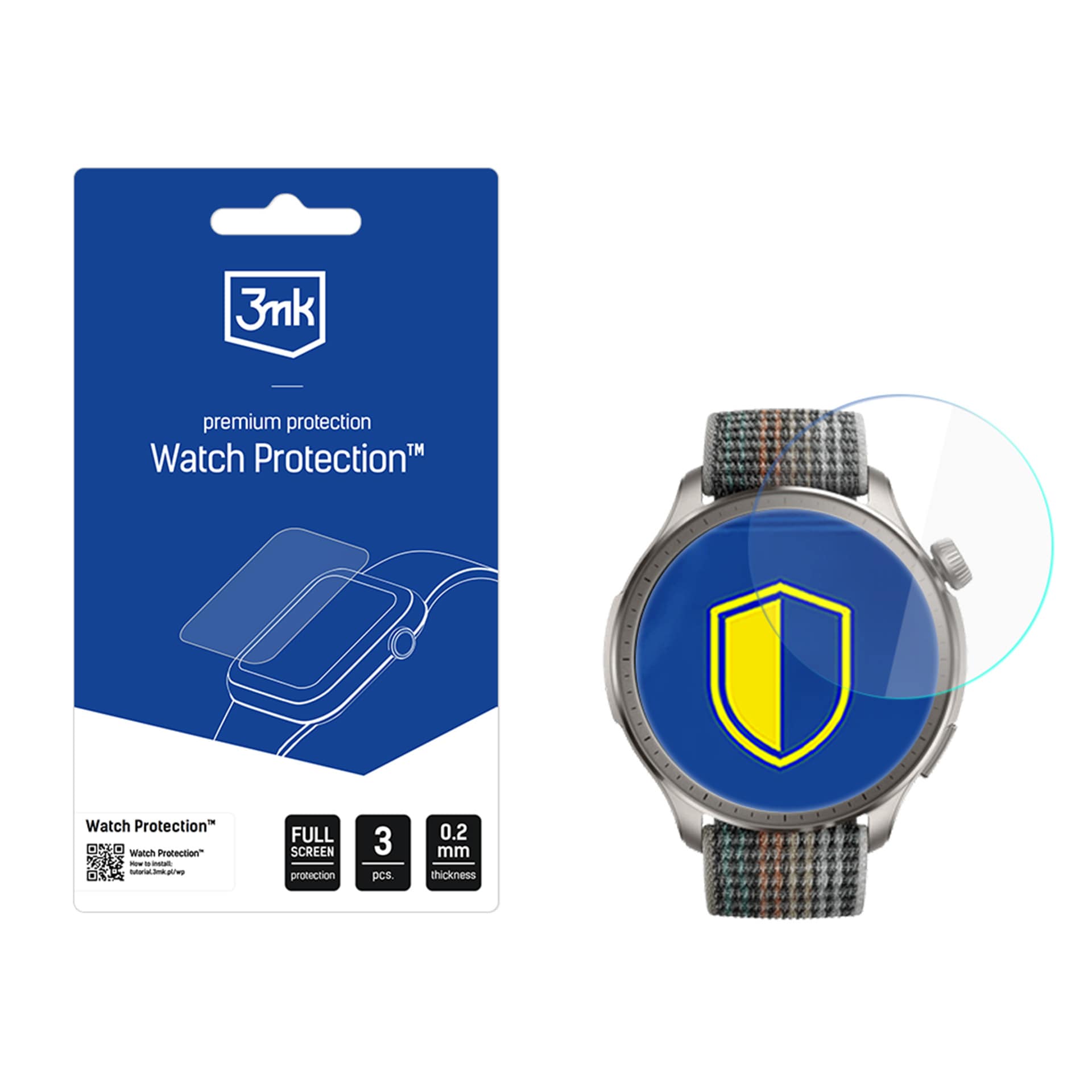 3mk Watch Protection ARC-skærmbeskyttelsesfilm til Amazfit Balance Ultra-smartwatch