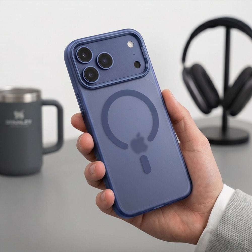 Tech-Protect MagZero MagSafe-etui til iPhone 17 Pro Max / 18 Pro Max – mat marineblå