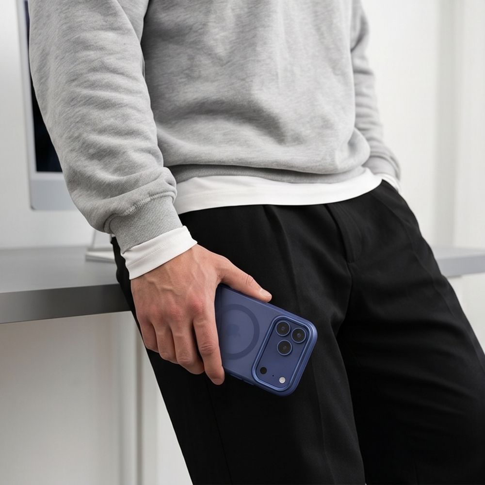 Tech-Protect MagZero MagSafe-etui til iPhone 17 Pro Max / 18 Pro Max – mat marineblå