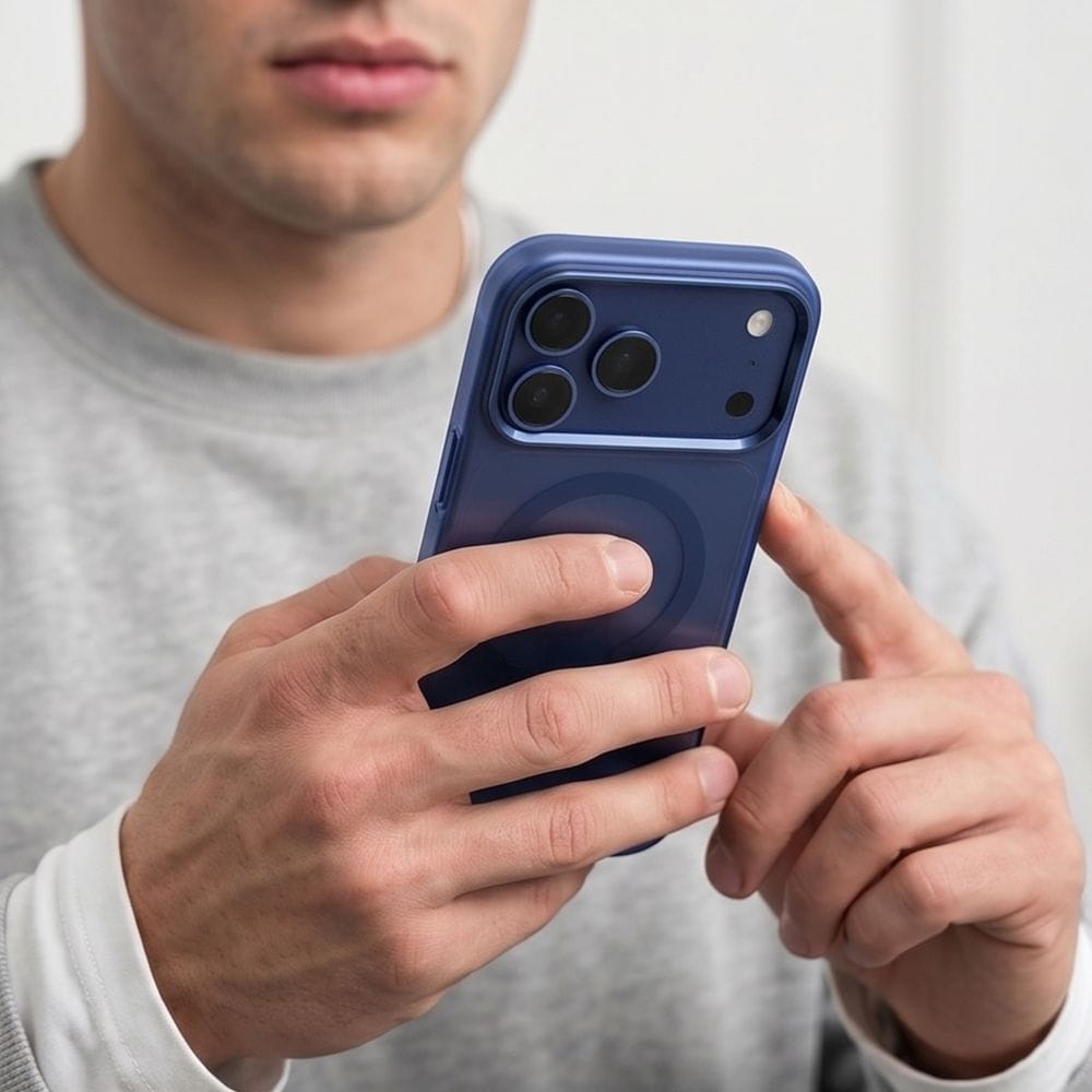 Tech-Protect MagZero MagSafe-etui til iPhone 17 Pro Max / 18 Pro Max – mat marineblå