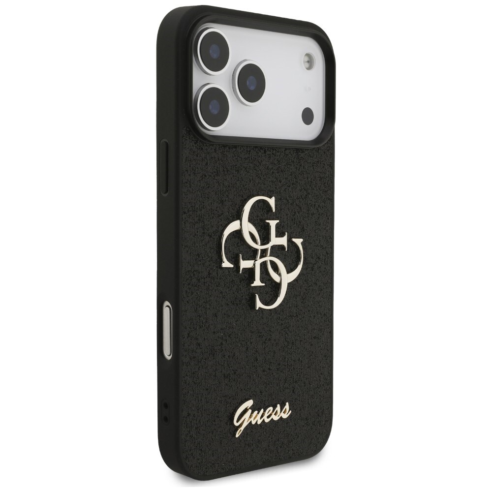 Guess Fixed Glitter Big 4G-etui til iPhone 17 Pro Max / 18 Pro Max – Sort