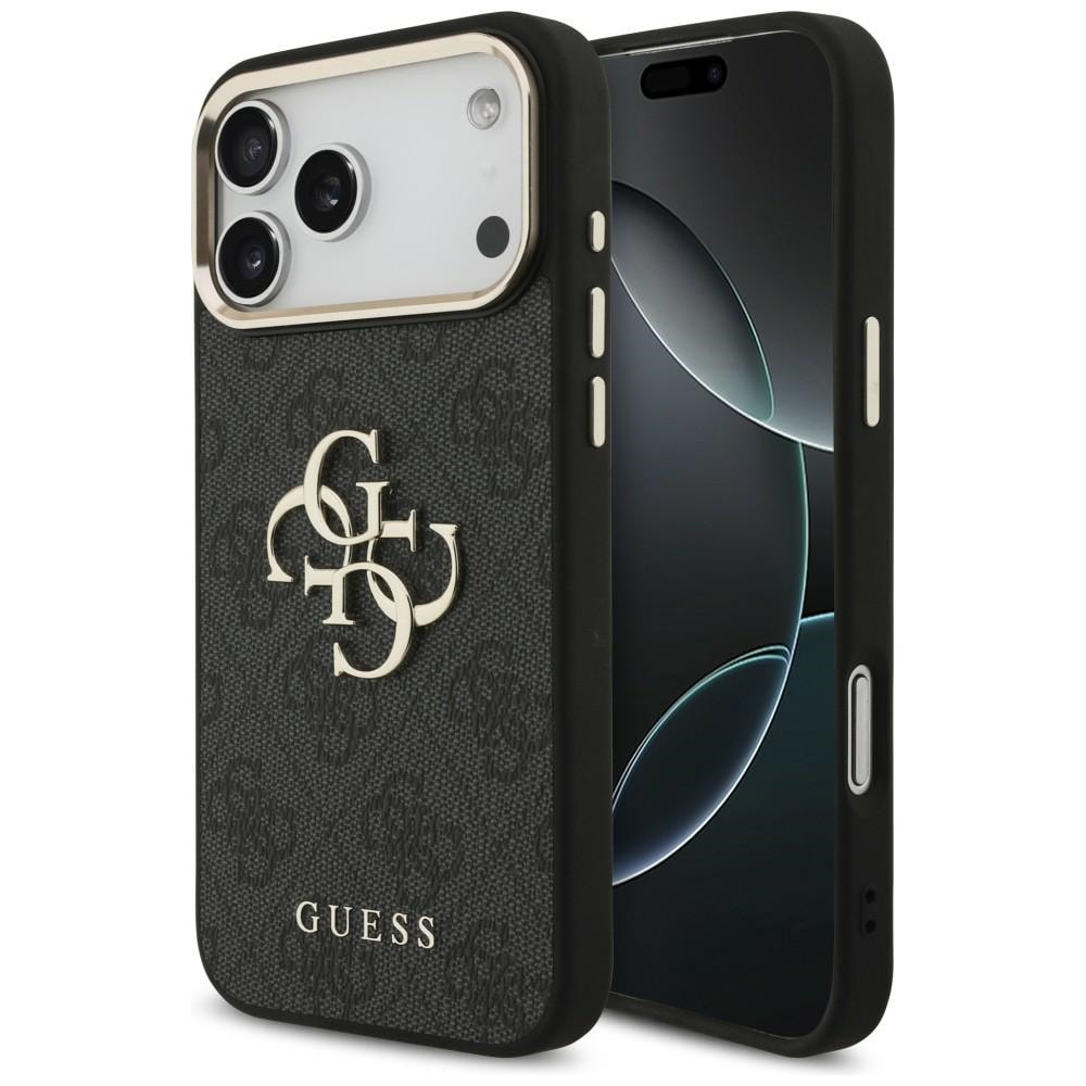 Guess 4G Big 4G Classic Logo-etui til iPhone 17 Pro Max / 18 Pro Max – sort og guld