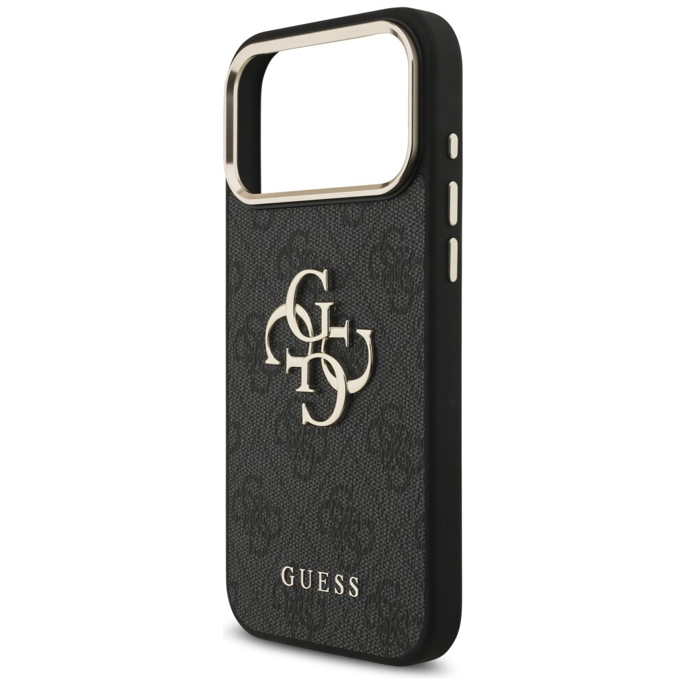 Guess 4G Big 4G Classic Logo-etui til iPhone 17 Pro Max / 18 Pro Max – sort og guld