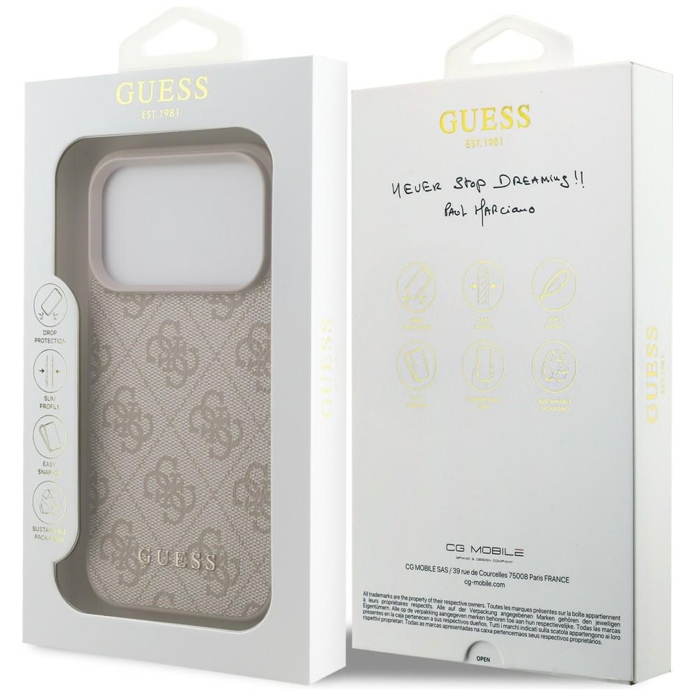 Guess 4G Classic-etui til iPhone 17 Pro / 18 Pro – lyserød