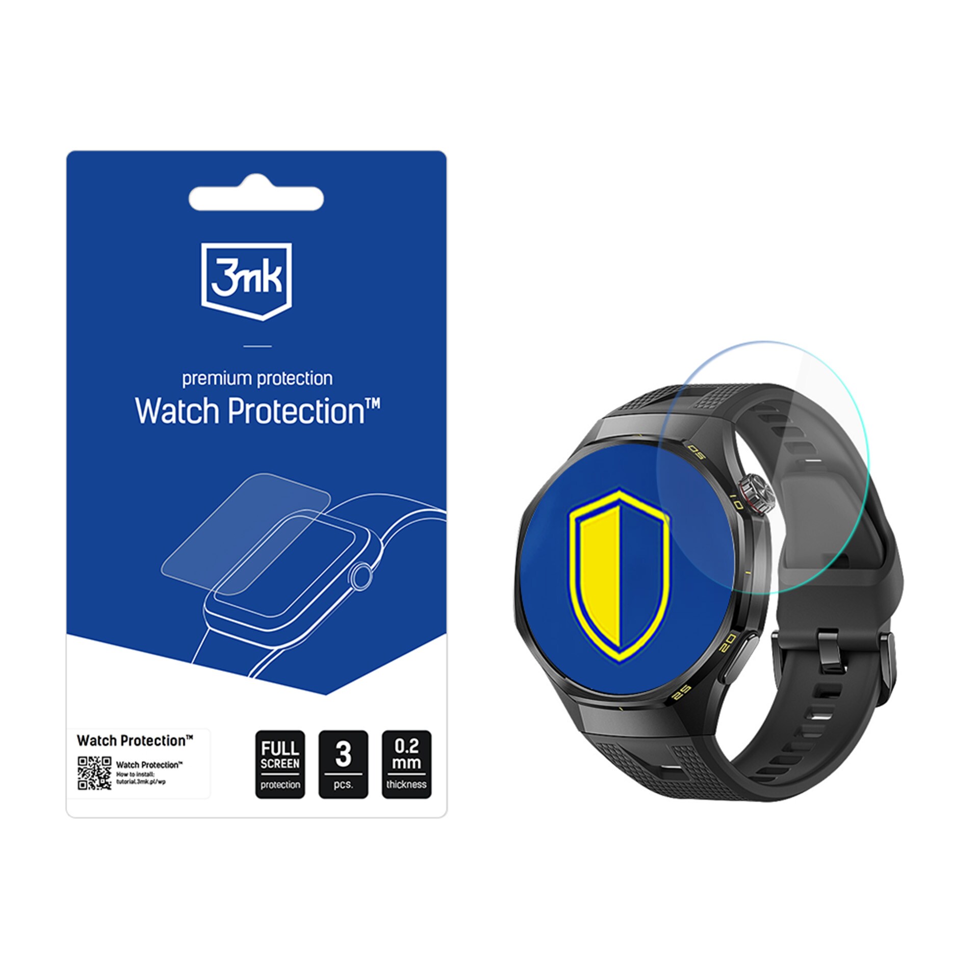 Hybridglas til smartwatch-skærmen: 3mk Watch Protection FlexibleGlass til Huawei Watch GT 7, 46 mm