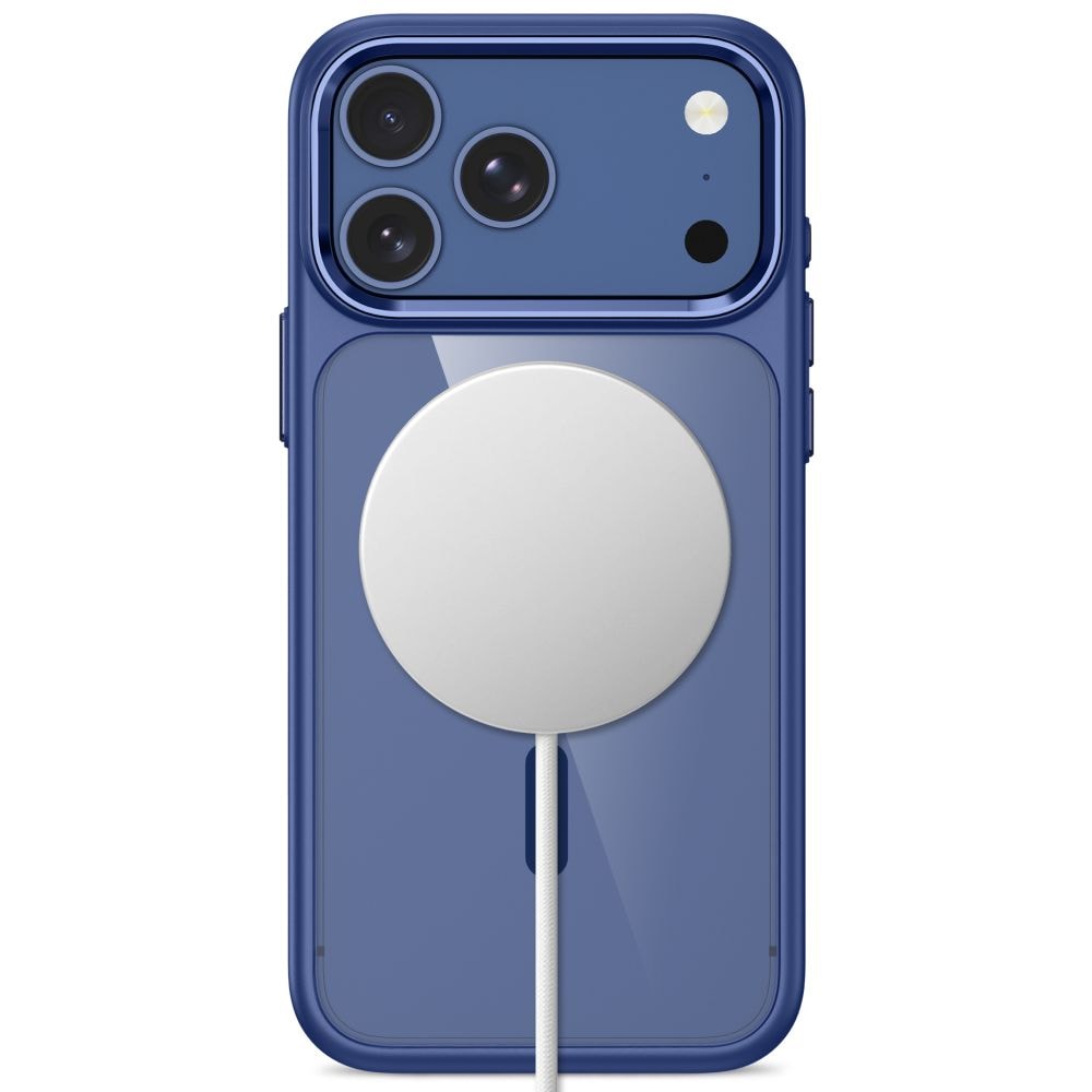 Tech-Protect Magmat Magsafe CC-etui til iPhone 17 Pro / 18 Pro – marineblå og gennemsigtig