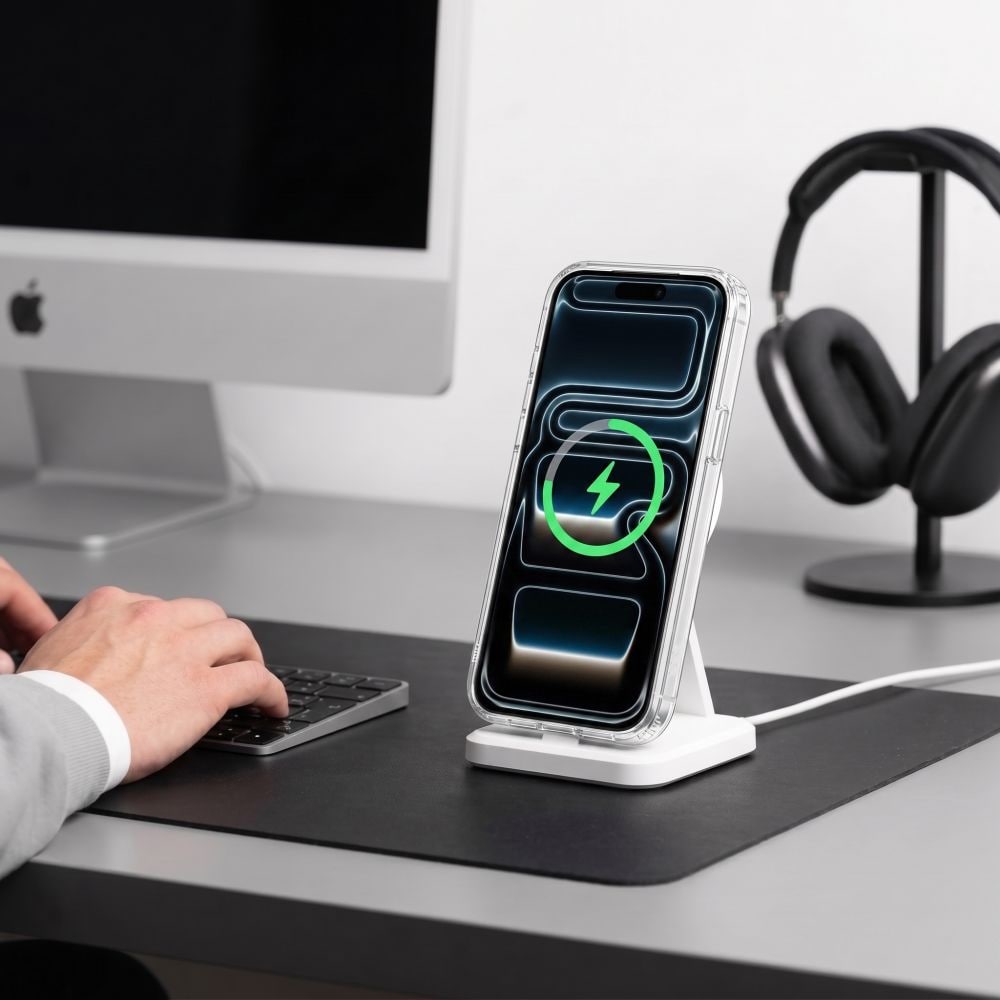 Tech-Protect MagStand MagSafe CC-etui til iPhone 18 Pro Max / 17 Pro Max – Gennemsigtigt