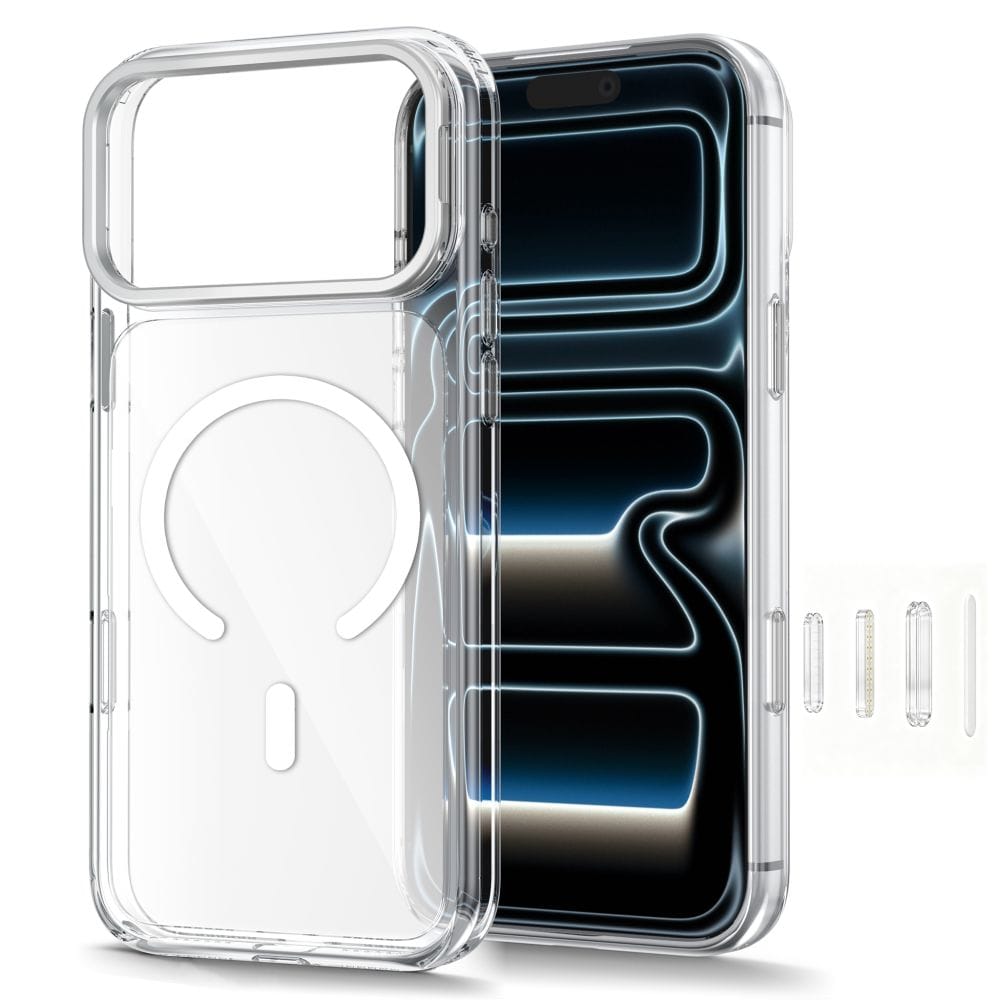 Tech-Protect MagStand MagSafe CC-etui til iPhone 18 Pro Max / 17 Pro Max – Gennemsigtigt