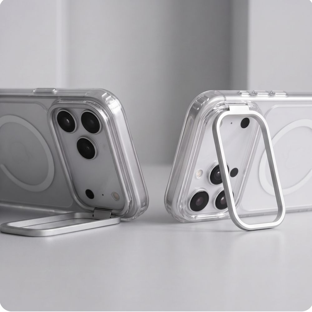 Tech-Protect MagStand MagSafe CC-etui til iPhone 18 Pro Max / 17 Pro Max – Gennemsigtigt