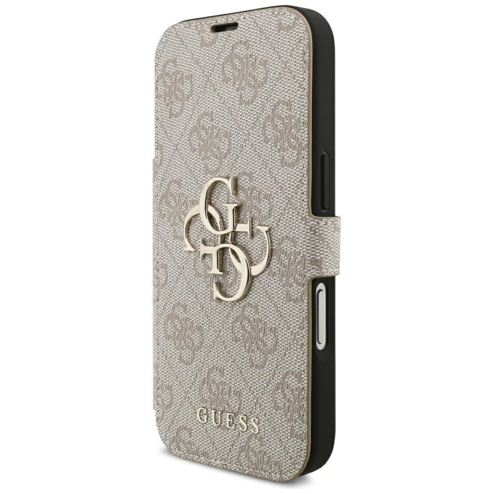 Guess Book 4G metal-logo-etui til iPhone 18 Pro / 17 Pro – lyserød