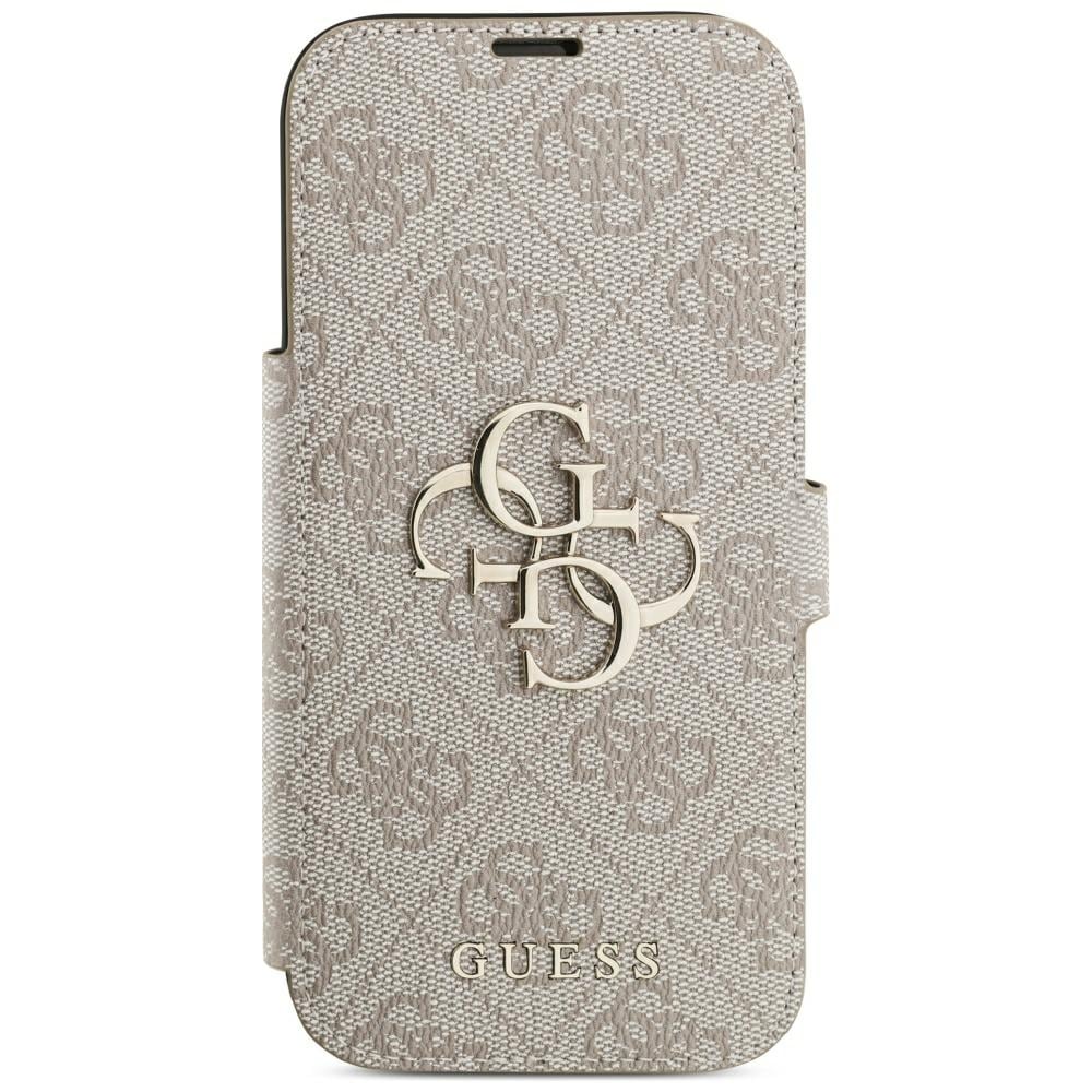 Guess Book 4G metal-logo-etui til iPhone 18 Pro / 17 Pro – lyserød