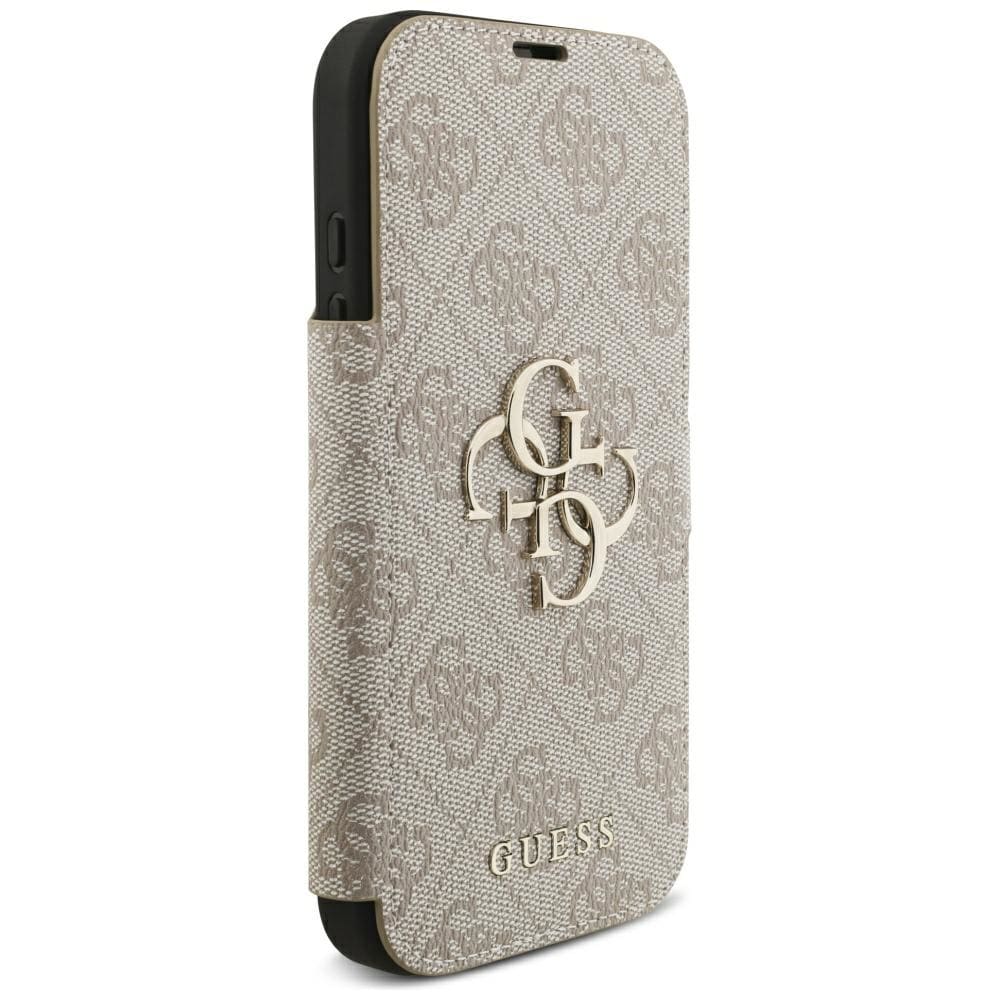 Guess Book 4G metal-logo-etui til iPhone 18 Pro / 17 Pro – lyserød