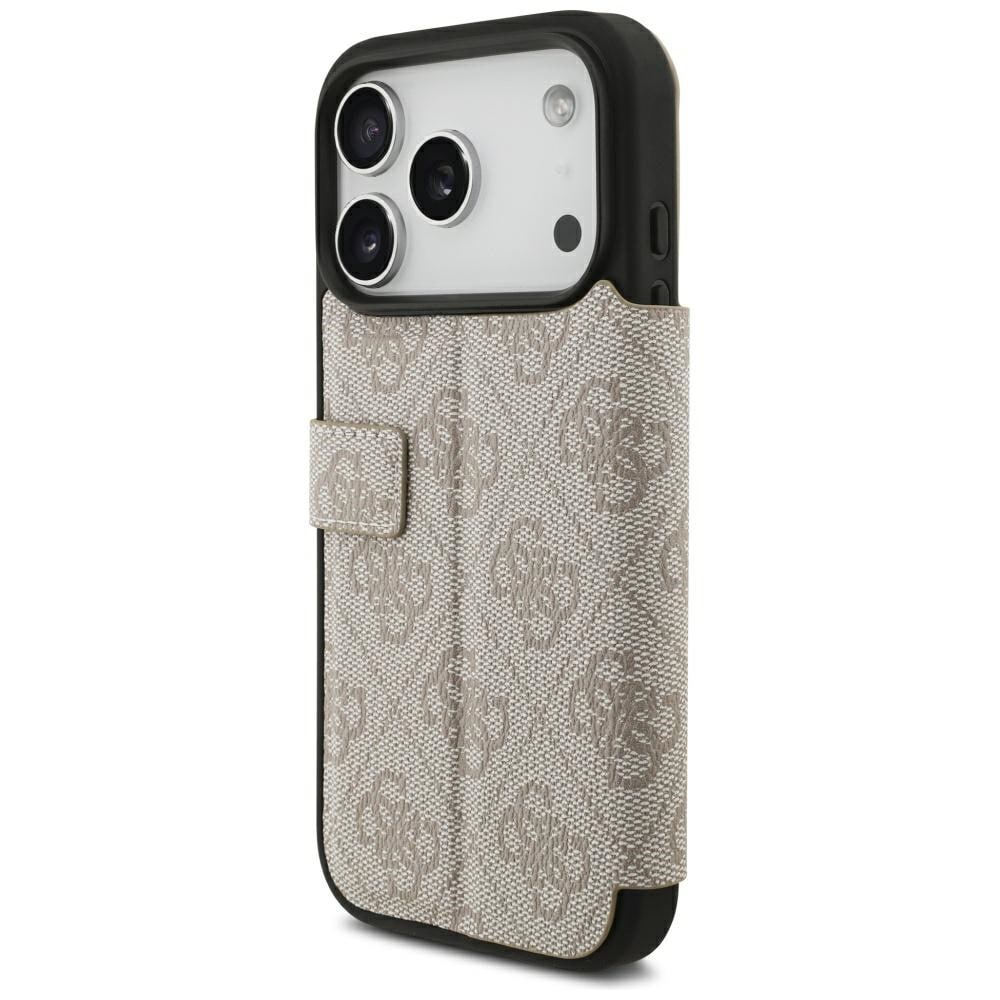 Guess Book 4G metal-logo-etui til iPhone 18 Pro / 17 Pro – lyserød