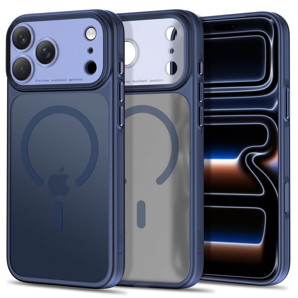 Tech-Protect MagPrime MagSafe CC-etui til iPhone 18 Pro / 17 Pro – mat marineblå