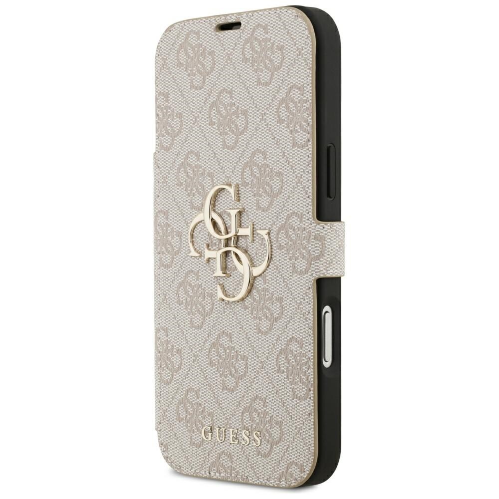 Guess Book 4G metal-logo-etui til iPhone 18 Pro Max / 17 Pro Max – lyserød