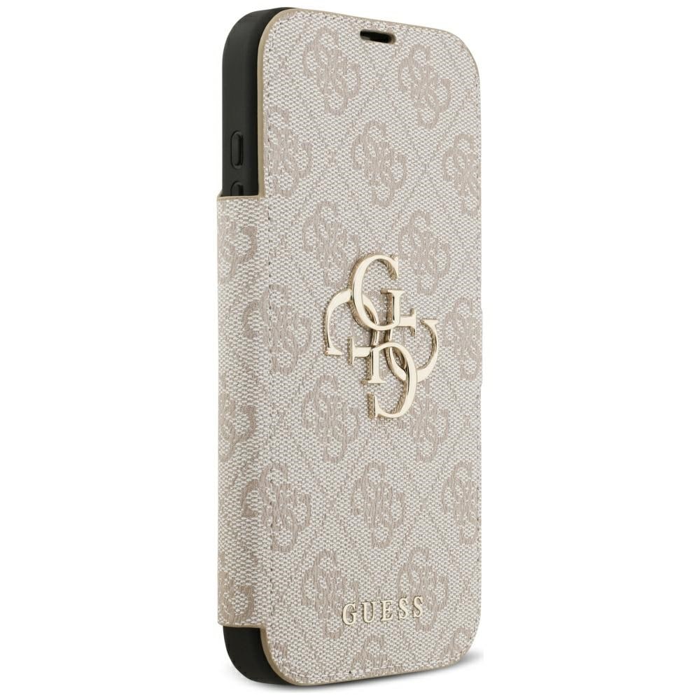 Guess Book 4G metal-logo-etui til iPhone 18 Pro Max / 17 Pro Max – lyserød