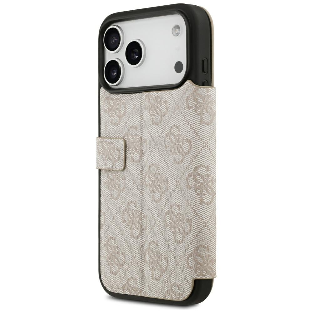Guess Book 4G metal-logo-etui til iPhone 18 Pro Max / 17 Pro Max – lyserød