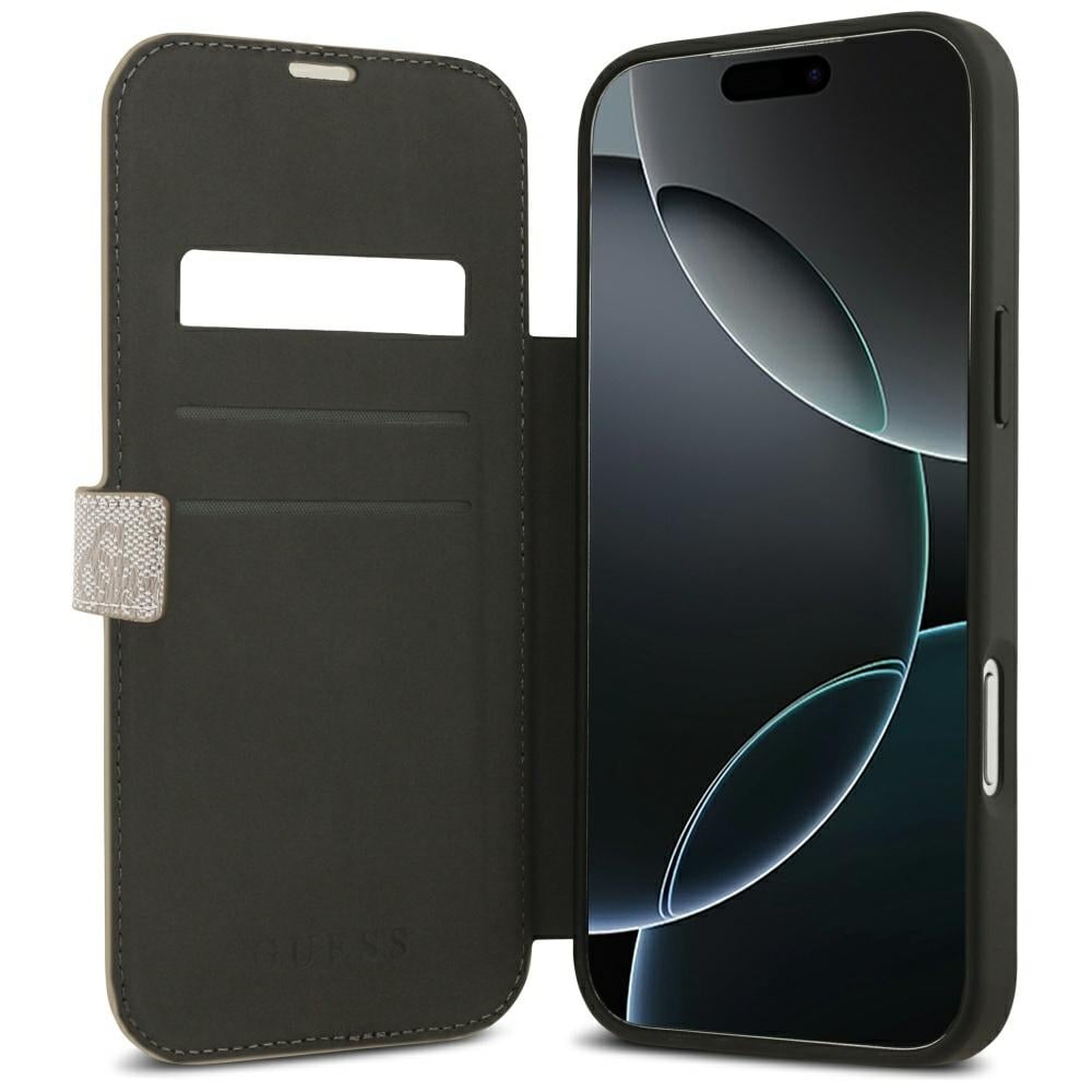 Guess Book 4G metal-logo-etui til iPhone 18 Pro Max / 17 Pro Max – lyserød
