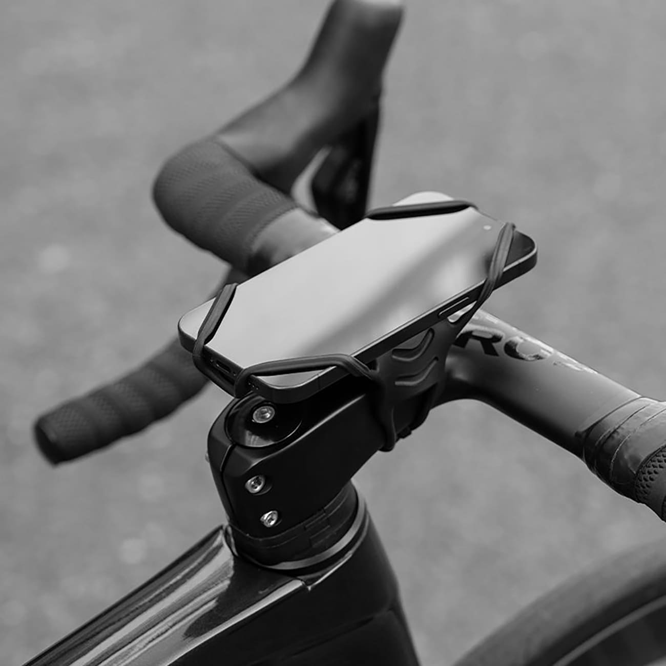 Rockbros LF24166 Cykelholder til mobiltelefon i silikone, 4–7" – Sort