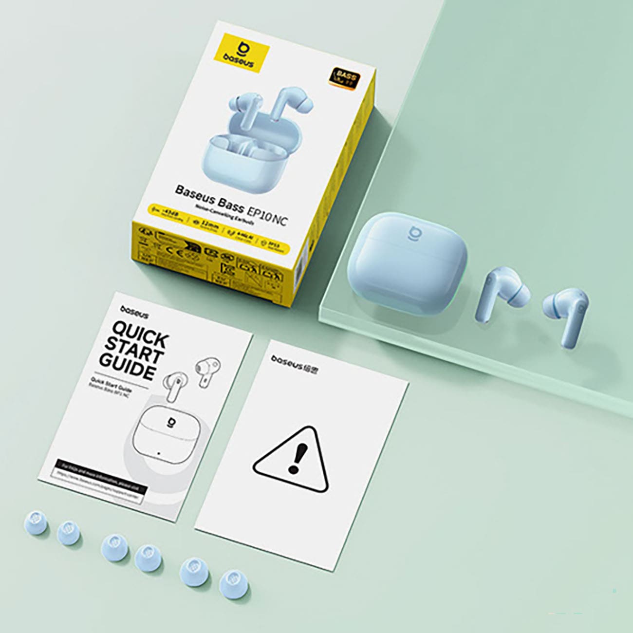 Baseus Bass EP10 TWS trådløse in-ear-hovedtelefoner med ANC – Blå