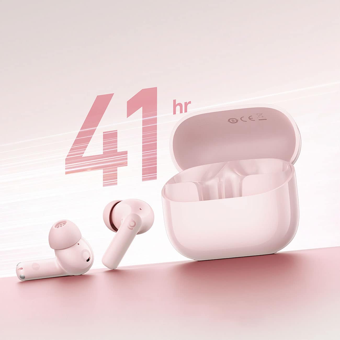 Baseus Bass EP10 TWS trådløse in-ear-hovedtelefoner med ANC – lyserød
