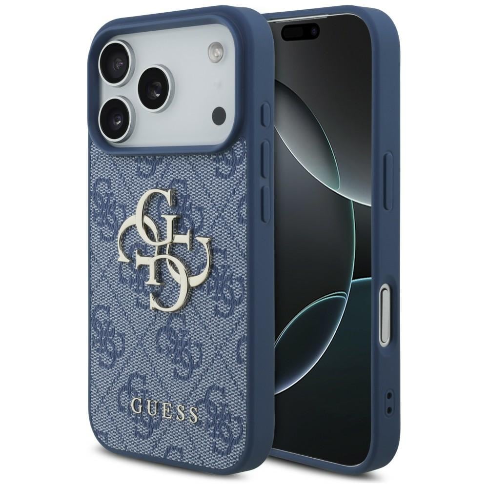 Guess 4G Big Logo-etui til iPhone 17 Pro / 18 Pro – Blå