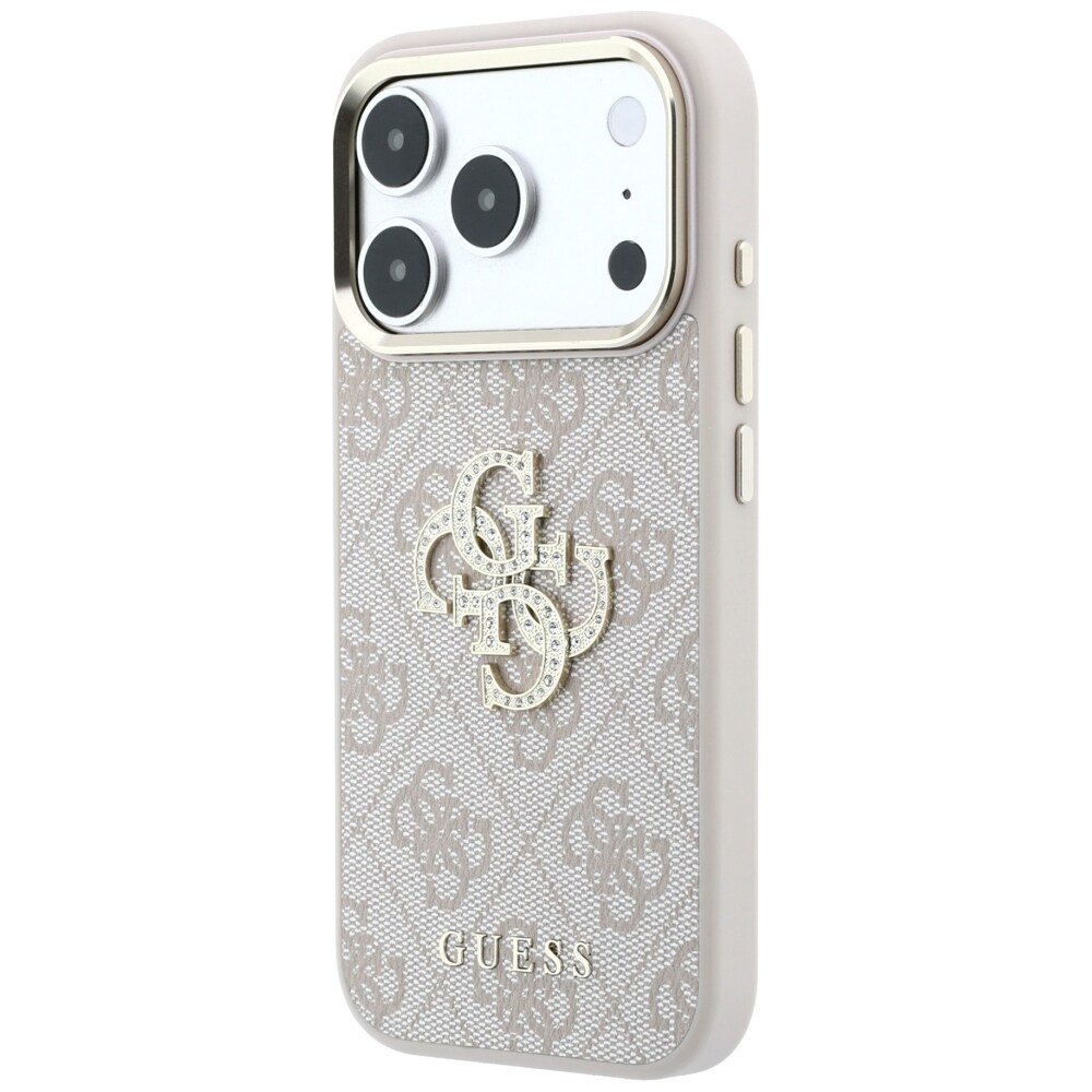 Guess 4G & Big Strass Logo-etui til iPhone 17 Pro / 18 Pro – lyserød