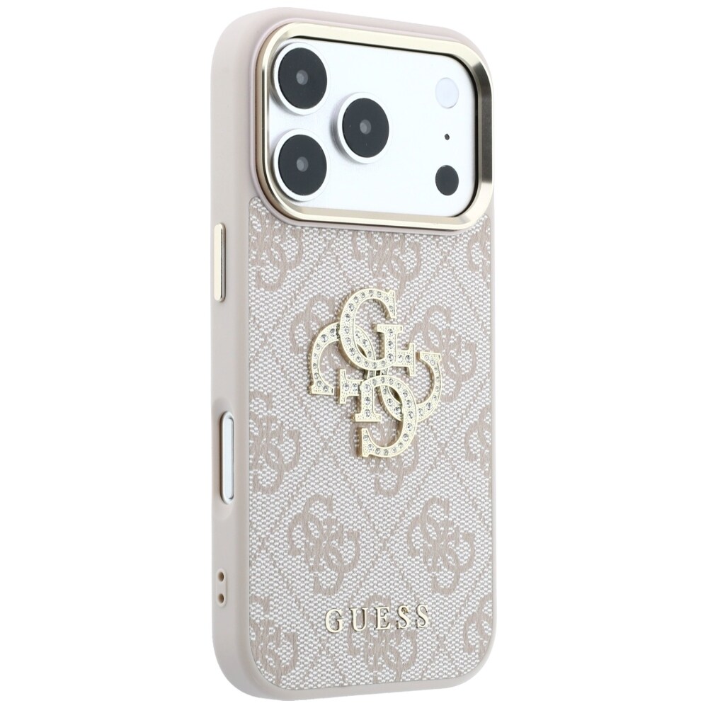 Guess 4G & Big Strass Logo-etui til iPhone 17 Pro / 18 Pro – lyserød