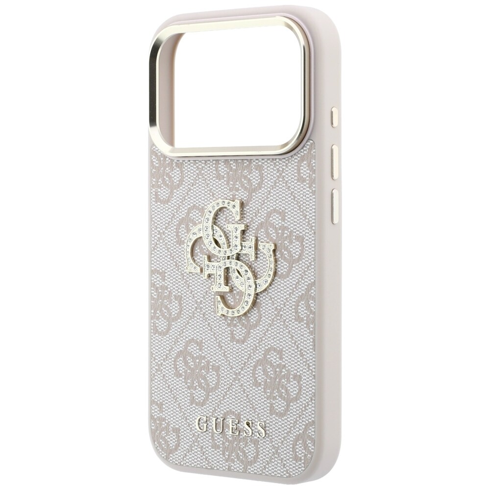 Guess 4G & Big Strass Logo-etui til iPhone 17 Pro / 18 Pro – lyserød