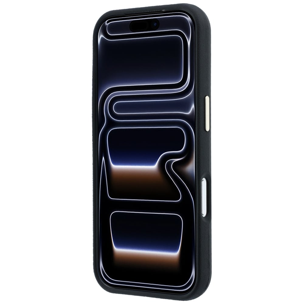 Guess Kevlar-etui med trekantet logo og MagSafe til iPhone 17 Pro / 18 Pro – Sort