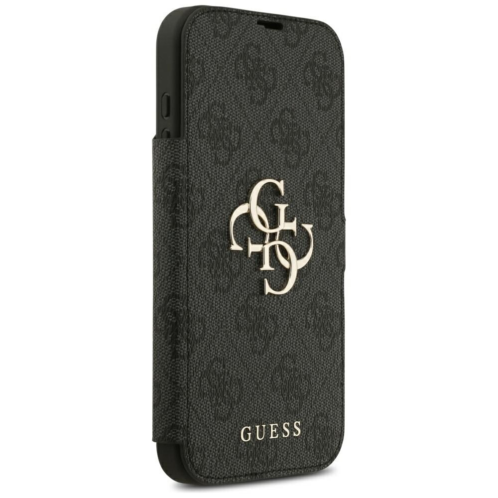 Guess Book 4G metal-logo-etui til iPhone 18 Pro Max / 17 Pro Max – Sort