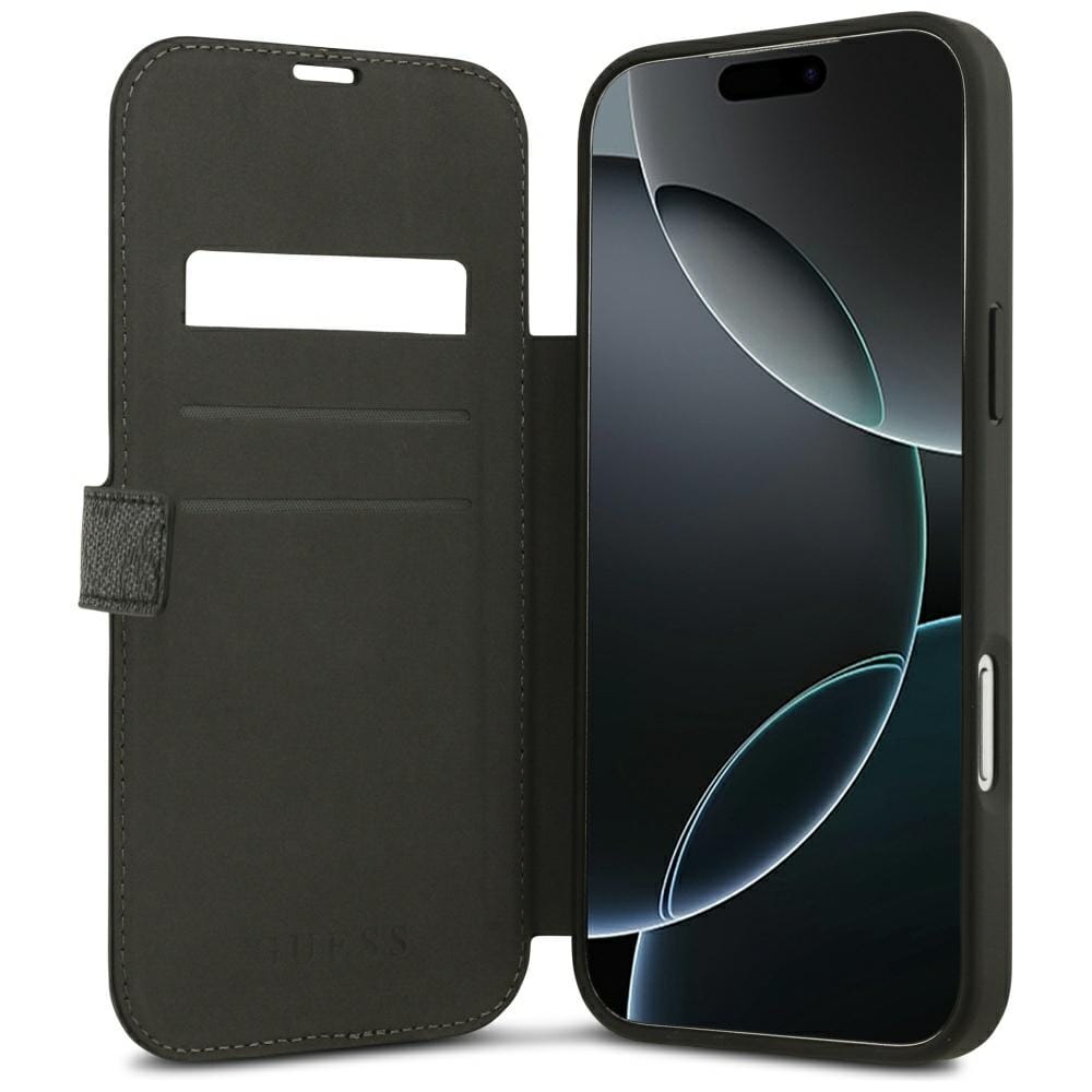 Guess Book 4G metal-logo-etui til iPhone 18 Pro Max / 17 Pro Max – Sort