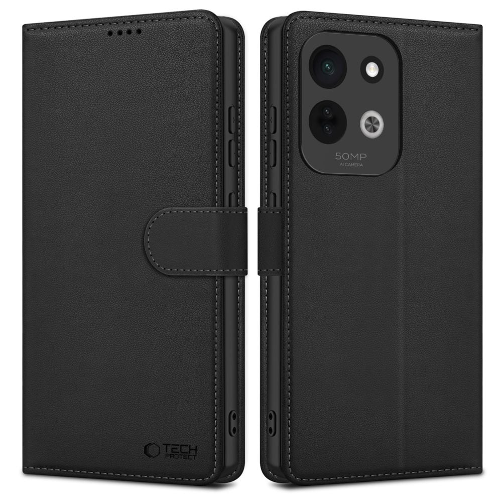 Tech-Protect-lommebogsetui til Xiaomi Redmi 17G / 5G – Sort