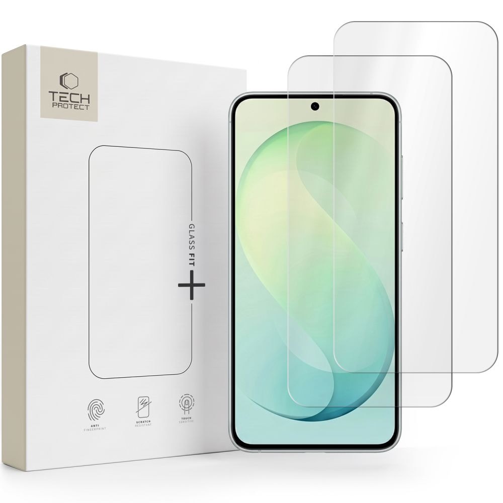Tech-Protect Glass Fit+ 2-pak med hærdet glas til Samsung Galaxy S26 FE