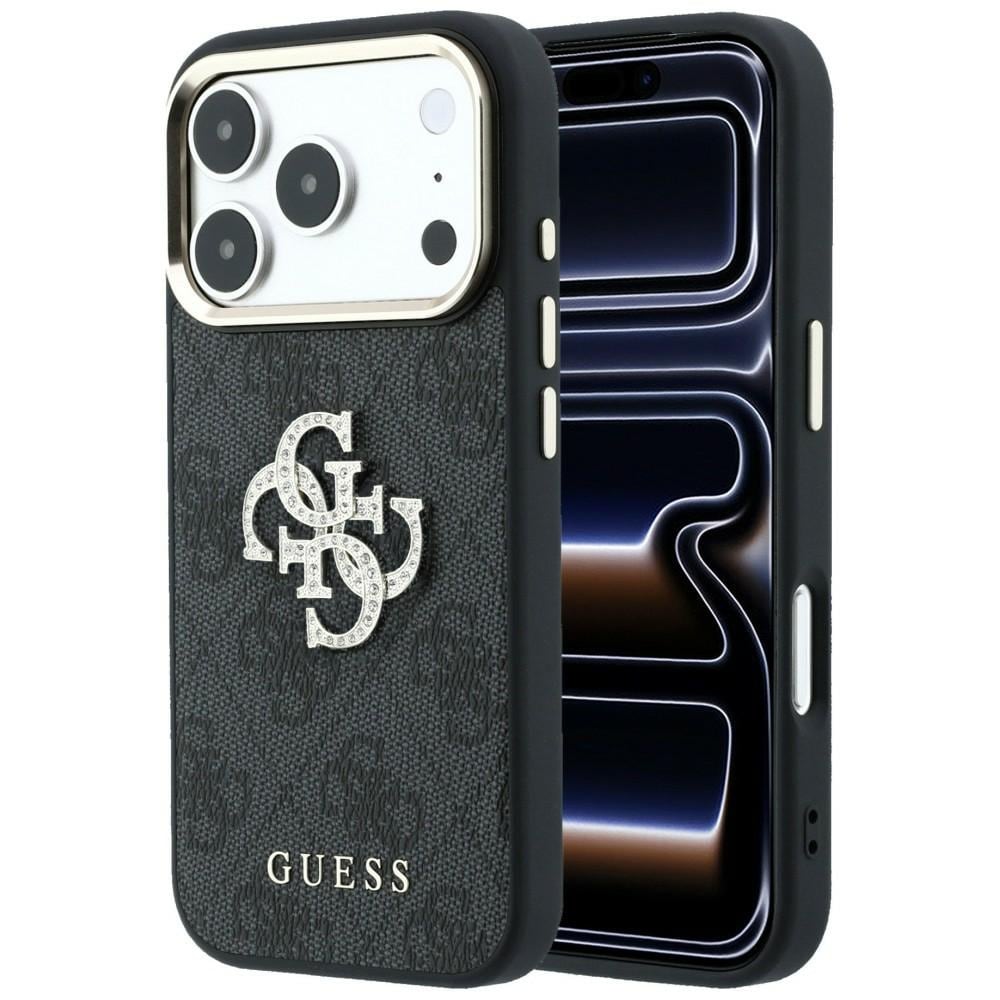 Guess 4G & Big Strass Logo-etui til iPhone 17 Pro Max / 18 Pro Max – Sort