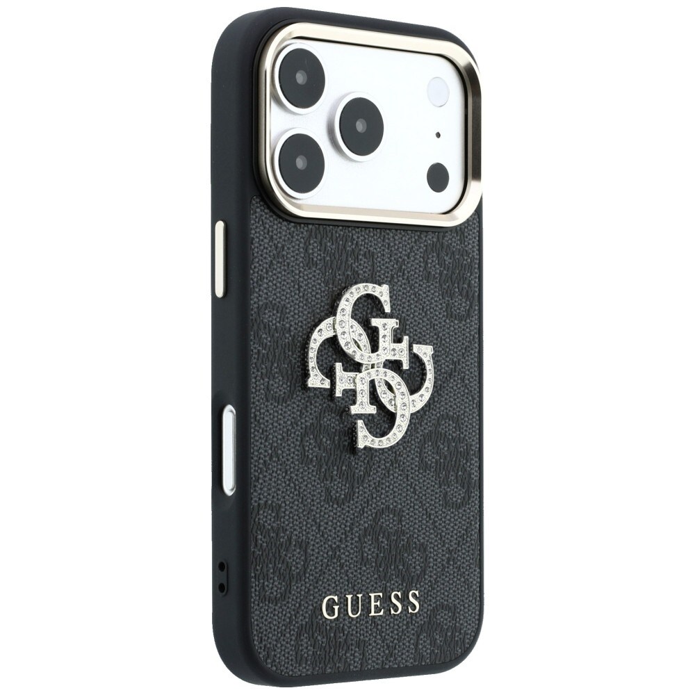 Guess 4G & Big Strass Logo-etui til iPhone 17 Pro Max / 18 Pro Max – Sort