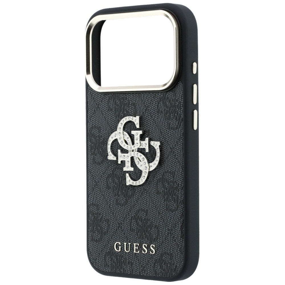 Guess 4G & Big Strass Logo-etui til iPhone 17 Pro Max / 18 Pro Max – Sort