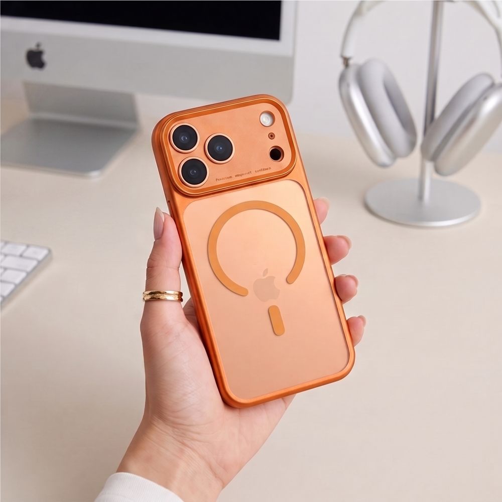Tech-Protect MagPrime MagSafe CC-etui til iPhone 18 Pro Max / 17 Pro Max – mat orange