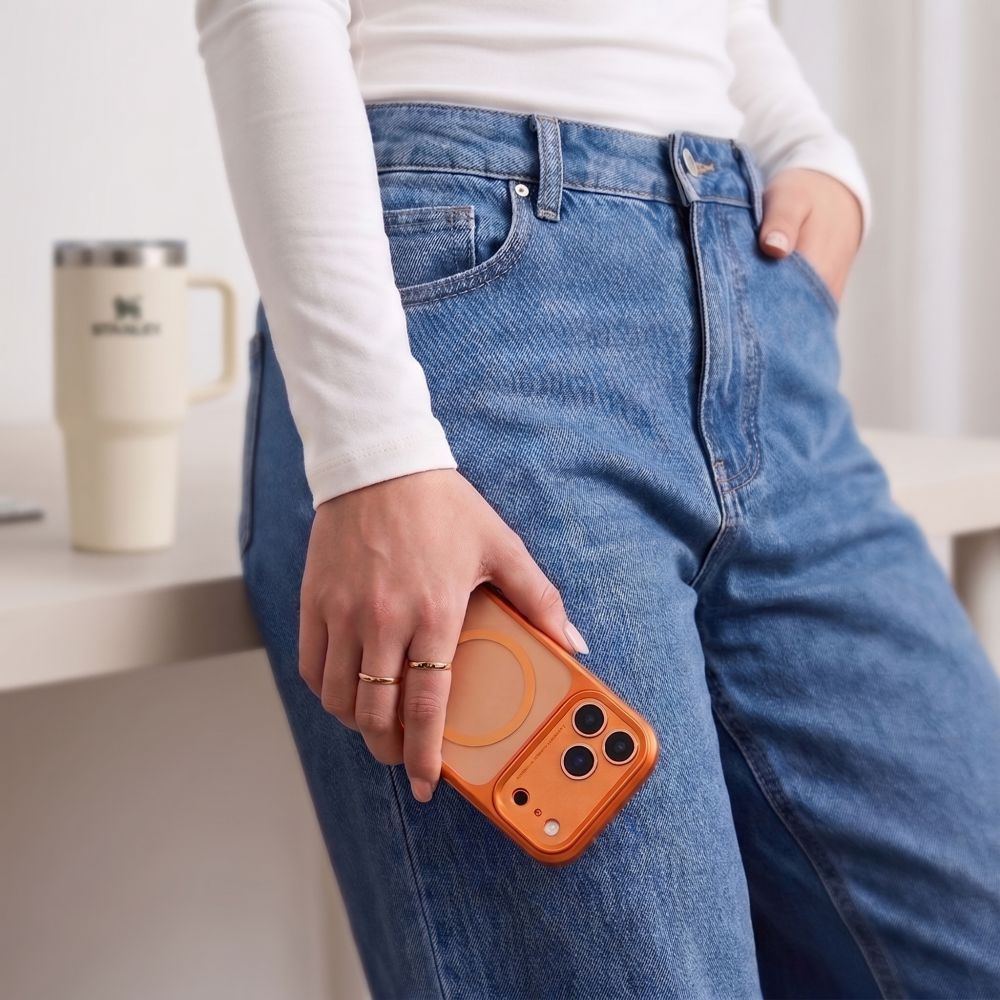 Tech-Protect MagPrime MagSafe CC-etui til iPhone 18 Pro Max / 17 Pro Max – mat orange