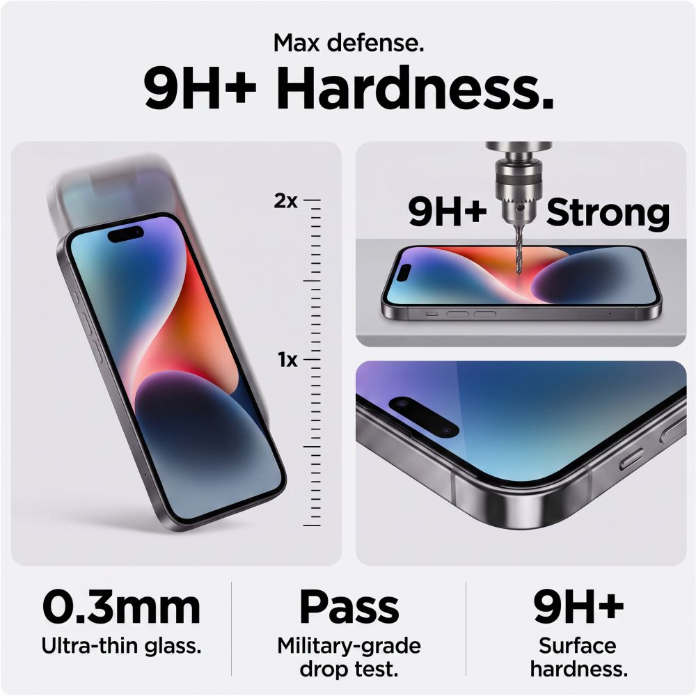 Tech-Protect Glass SPY+ 2-pak med privatlivsbeskyttende hærdet glas til iPhone 18 Pro Max