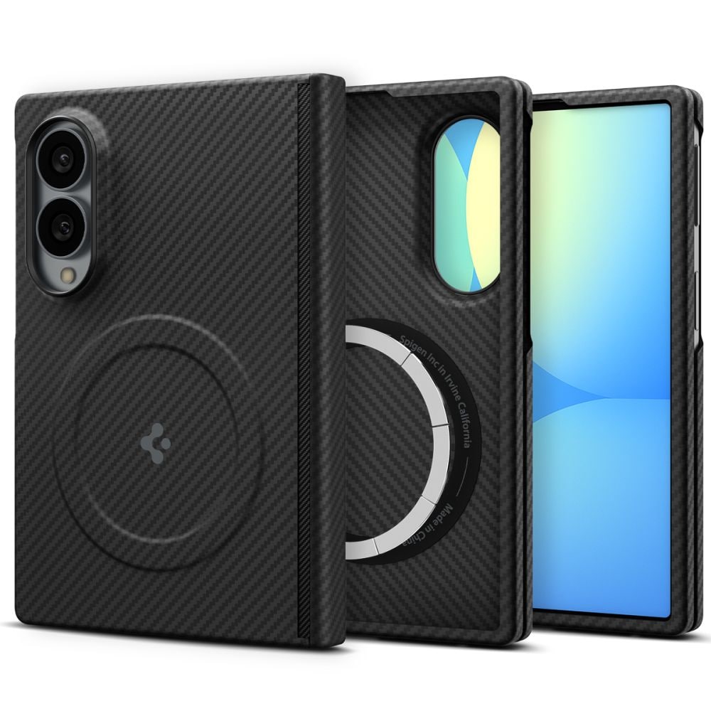 Spigen AirSkin Aramid MagFit MagSafe-etui til Samsung Galaxy Z Fold 8 – Sort
