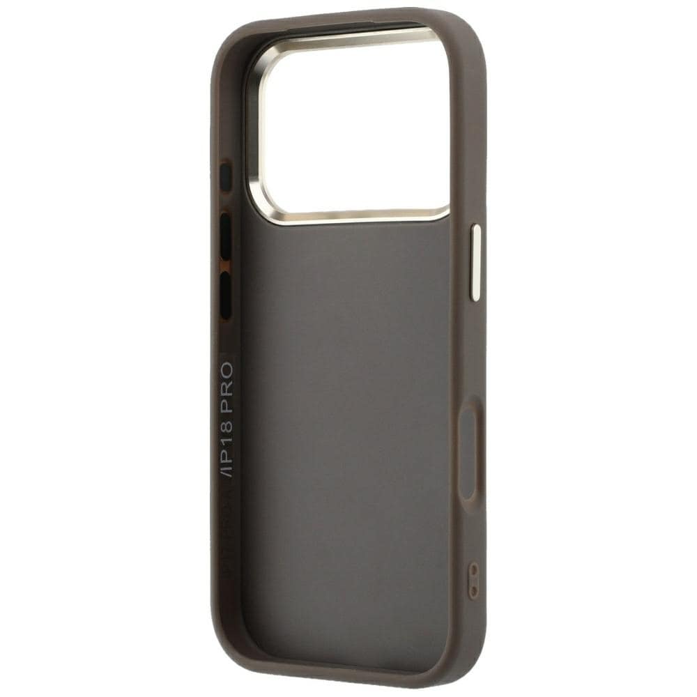 Guess 4G & Big Resin-logo-etui til iPhone 17 Pro Max / 18 Pro Max – Brun