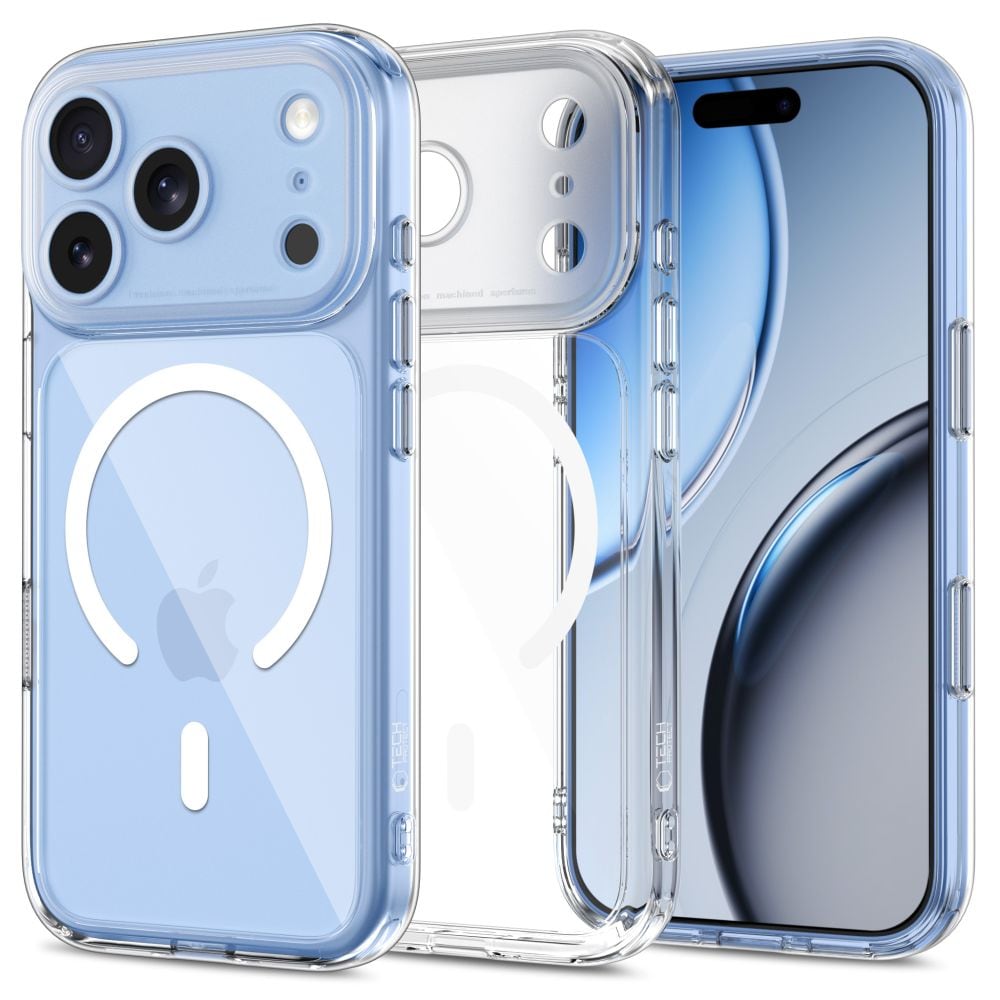 Tech-Protect MagPeak MagSafe CC-etui til iPhone 18 Pro / 17 Pro – gennemsigtigt