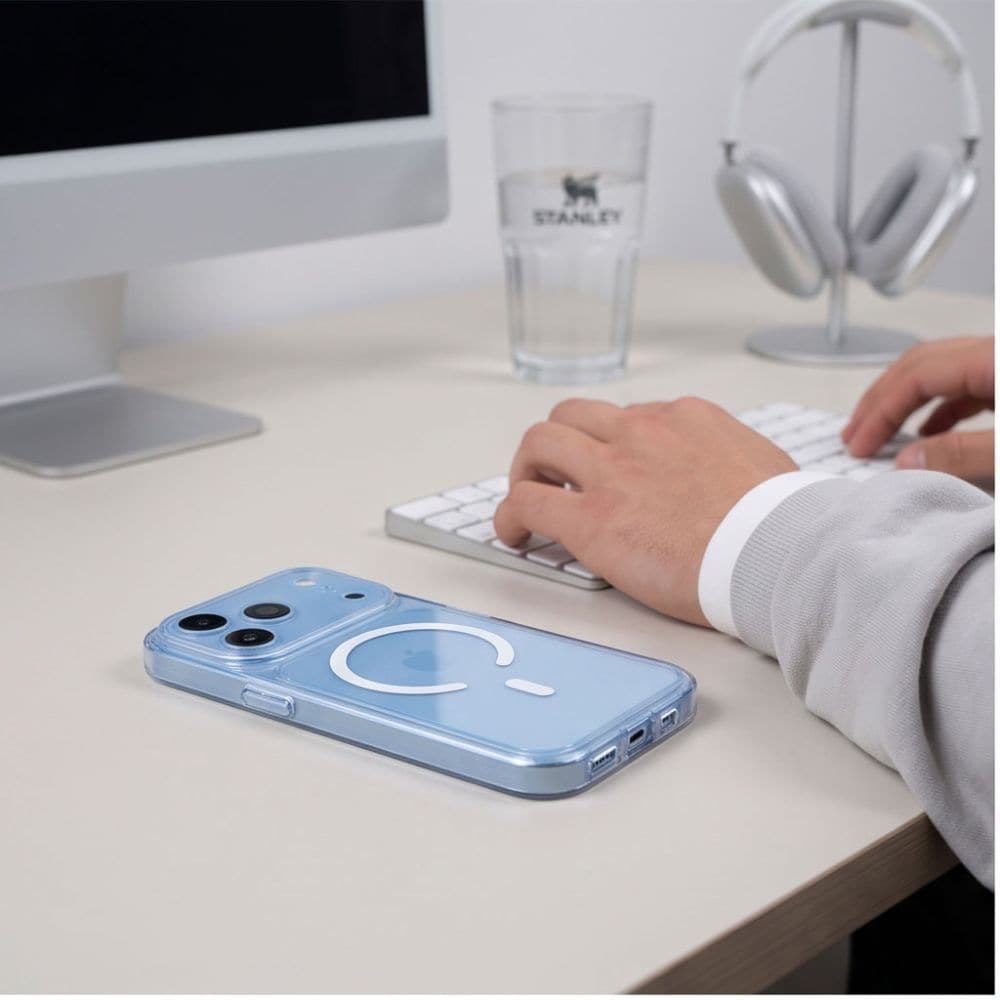 Tech-Protect MagPeak MagSafe CC-etui til iPhone 18 Pro / 17 Pro – gennemsigtigt