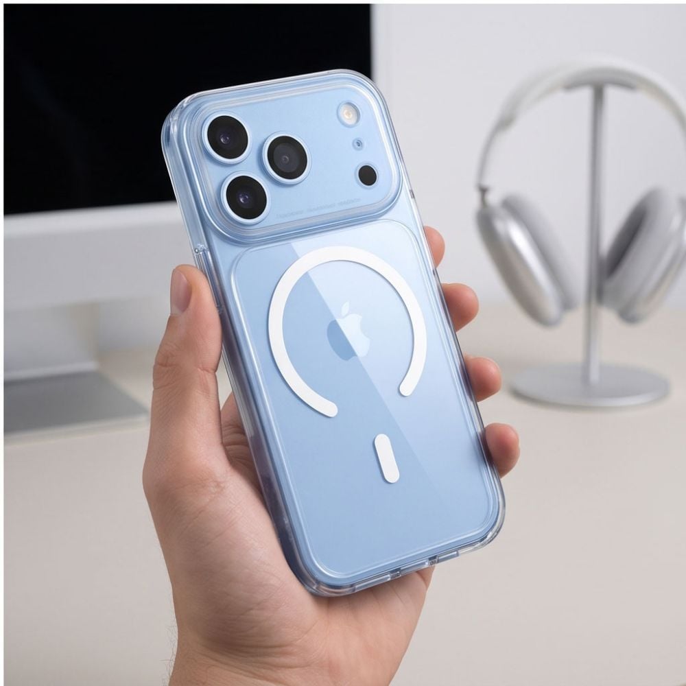 Tech-Protect MagPeak MagSafe CC-etui til iPhone 18 Pro / 17 Pro – gennemsigtigt