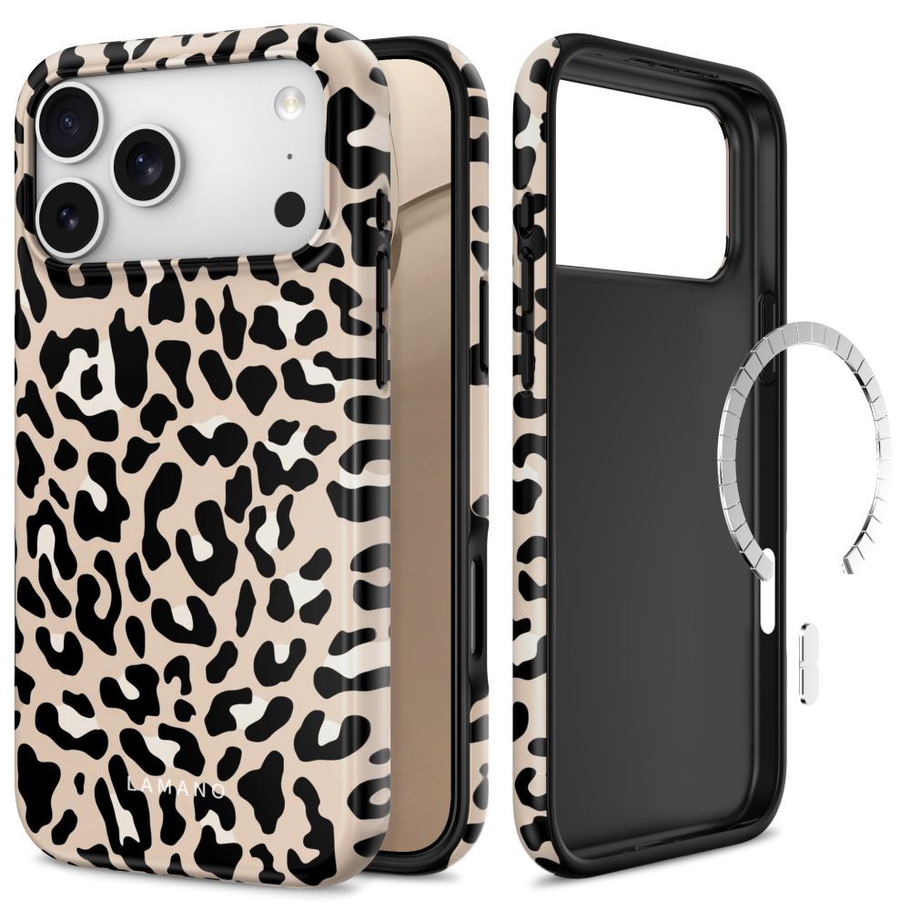Product Image for Tech-Protect Lamano MagSafe-etui til iPhone 18 Pro Max / 17 Pro Max – Beige/Sort