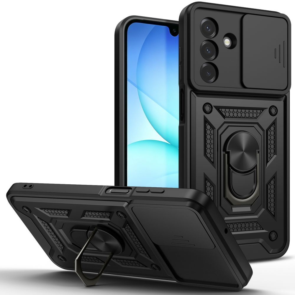 Tech-Protect CamShield Pro-etui til Samsung Galaxy A17 / A18 / A26 4G / 5G – Sort