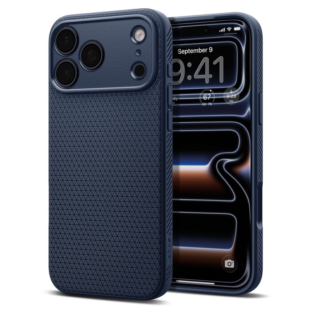 Spigen Liquid Air-etui til iPhone 18 Pro Max / 17 Pro Max – marineblå