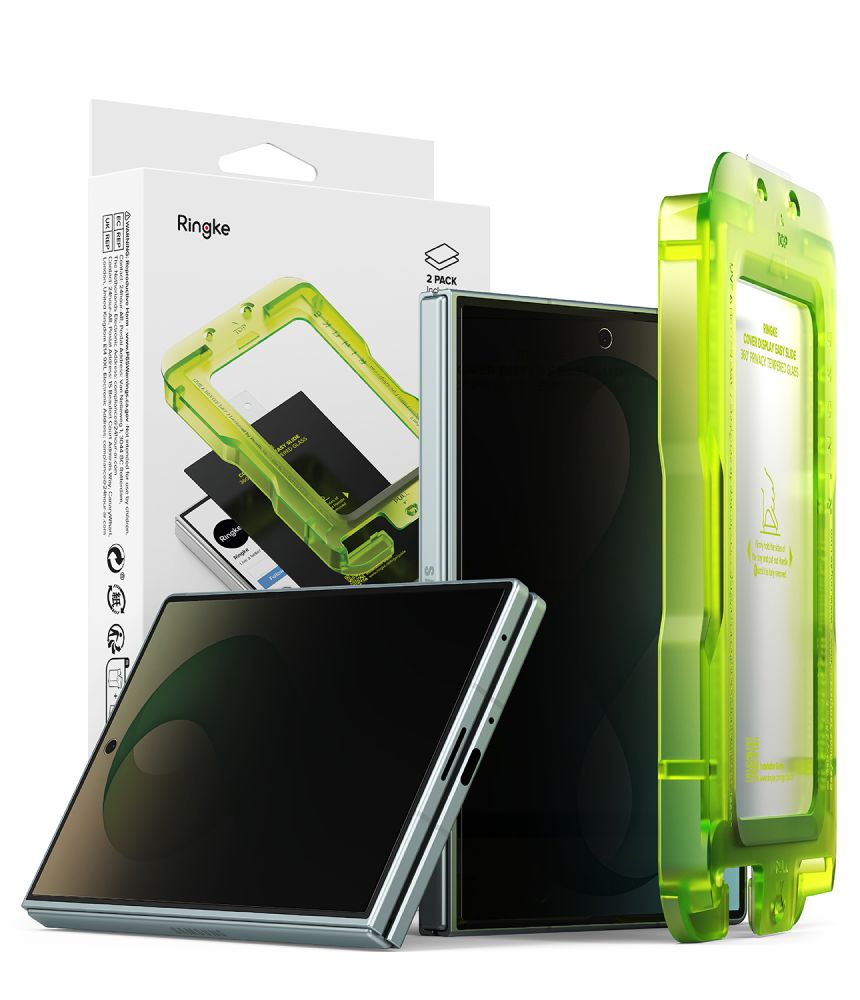 Ringke Easy Slide Privacy 360, 2-pak med hærdet glas til Samsung Galaxy Z Fold 8