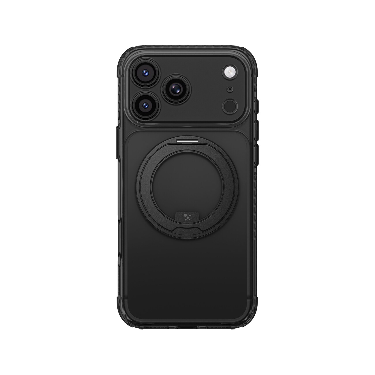 AmazingThing Titan Pro Spin-linseetui til iPhone 18 Pro Max, ring + snorfæste, MagSafe – Sort
